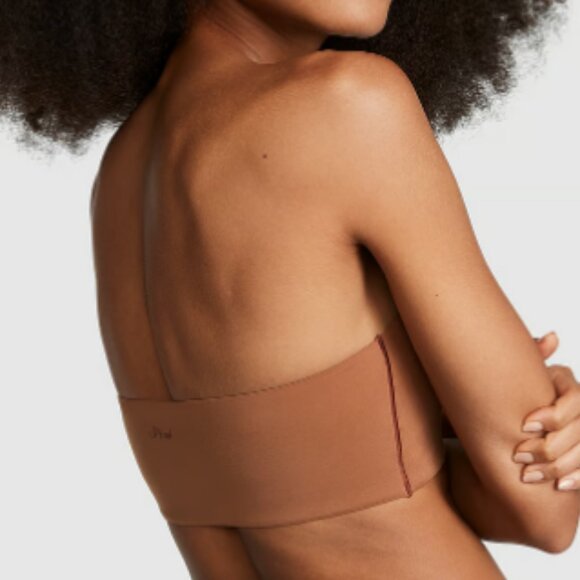 Victoria Secret PINK Large -DD BASE STRETCH BANDEAU BRA- Caramel‎ - XXL - Picture 2 of 7